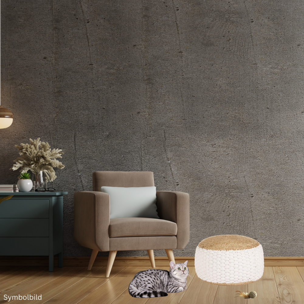 TFTAJURO Sitzpuff Beige + Weiß