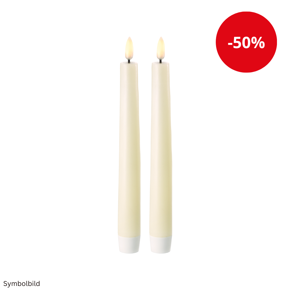 Set LED-Stabkerze 20 cm (ohne Docht)