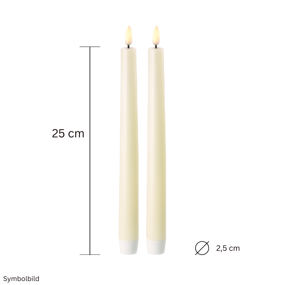 Set LED-Stabkerze 25 cm (ohne Docht)