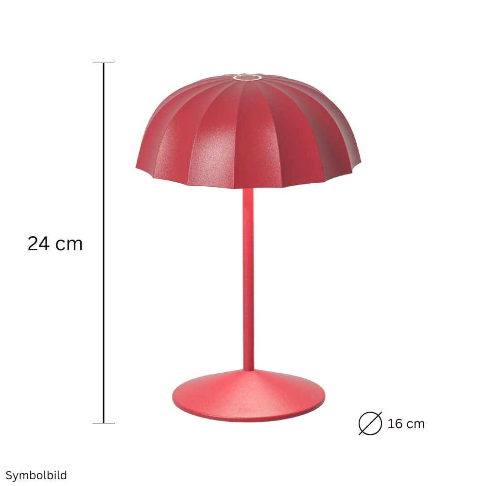 TFOMBRELLINO TISCHLEUCHTE rot